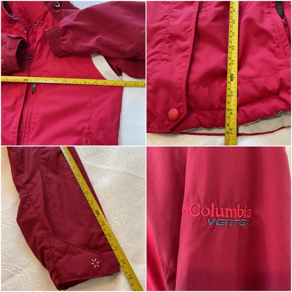 COLUMBIA Red Vertex Core Interchange Lightweight Jacket Shell Ladies Size M - Picture 16 of 16